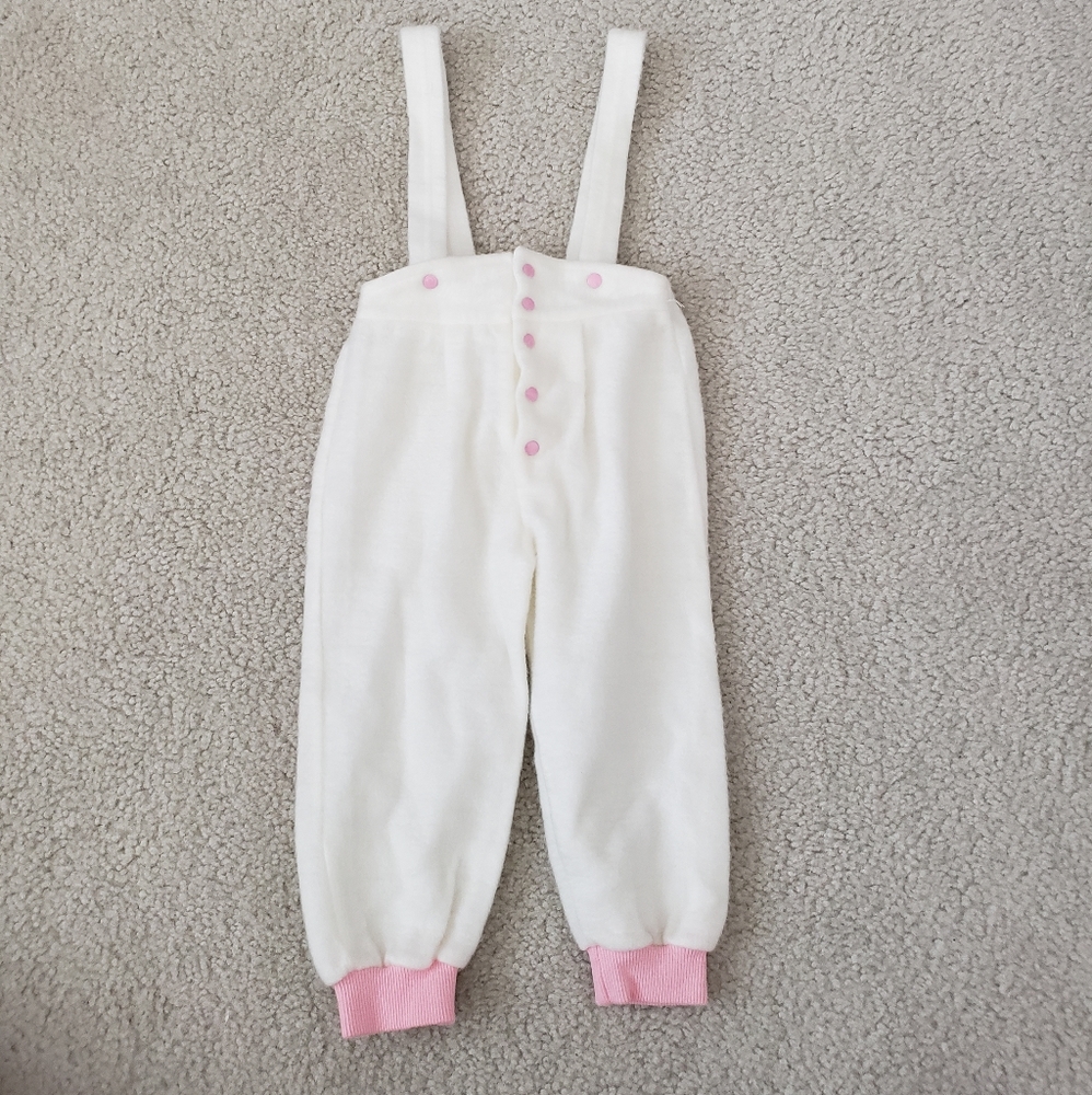 Overalls 18 month Pink and White with Buttons